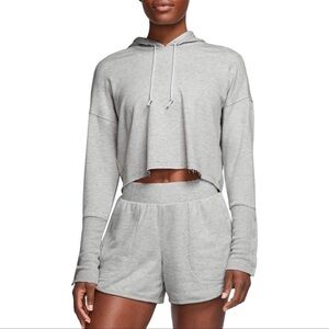 Nike Luxe Raw Hem Cropped Yoga Hoodie Size XS